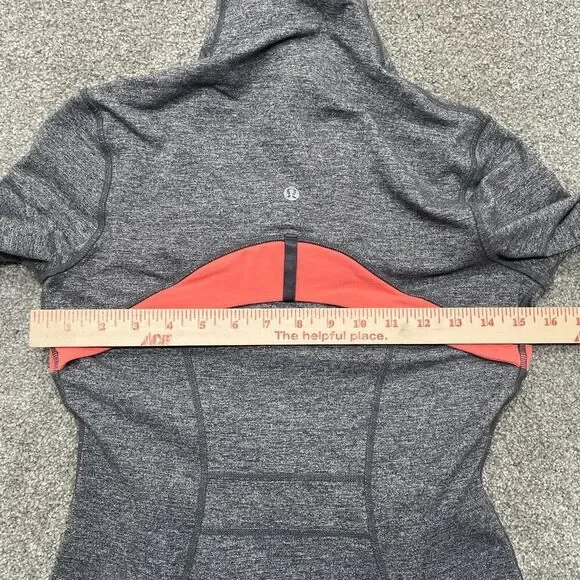 Lululemon Define Jacket Adult 4 Heather Gray Pink Full Zip Running Yoga Ladies - Picture 5 of 9